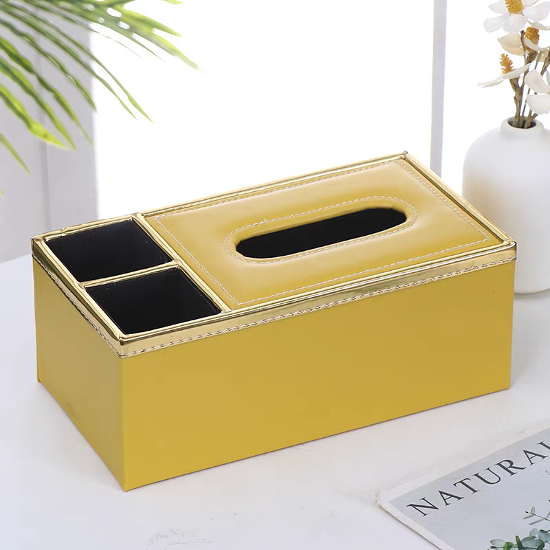 Leather hotel tissue box, restaurant, KTV, hotel, simple tissue box, office advertising, napkin box, customized LOGO detail image 3