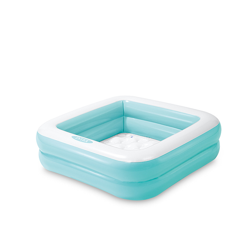 INTEX57100双层方型婴儿水池宝宝小型充气玩具池室内海洋球池详情1