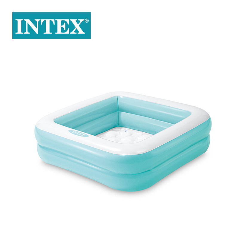 INTEX57100双层方型婴儿水池宝宝小型充气玩具池室内海洋球池详情3