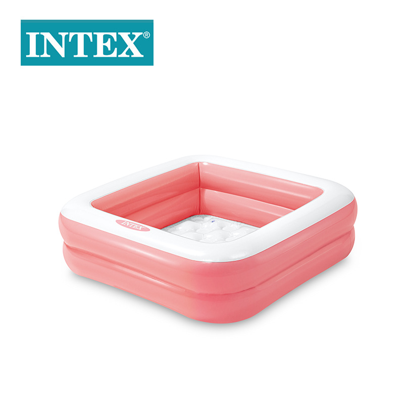 INTEX57100双层方型婴儿水池宝宝小型充气玩具池室内海洋球池详情4