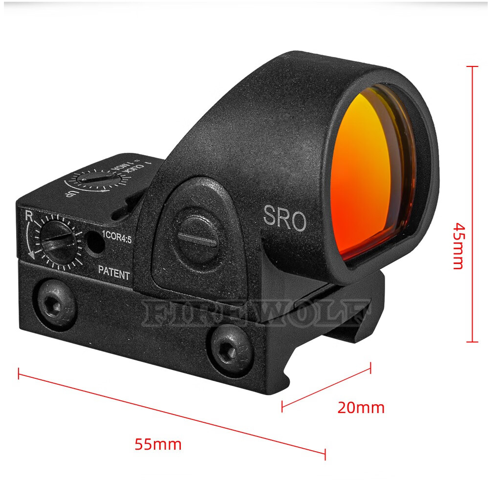 210327 Fire Wolf SRO虹膜内红点瞄准镜瞄准器寻鸟镜无倍数望远镜礼盒版详情8