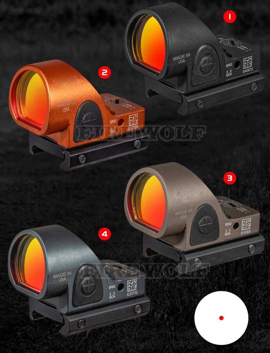 210327 Fire Wolf SRO虹膜内红点瞄准镜瞄准器寻鸟镜无倍数望远镜礼盒版详情2