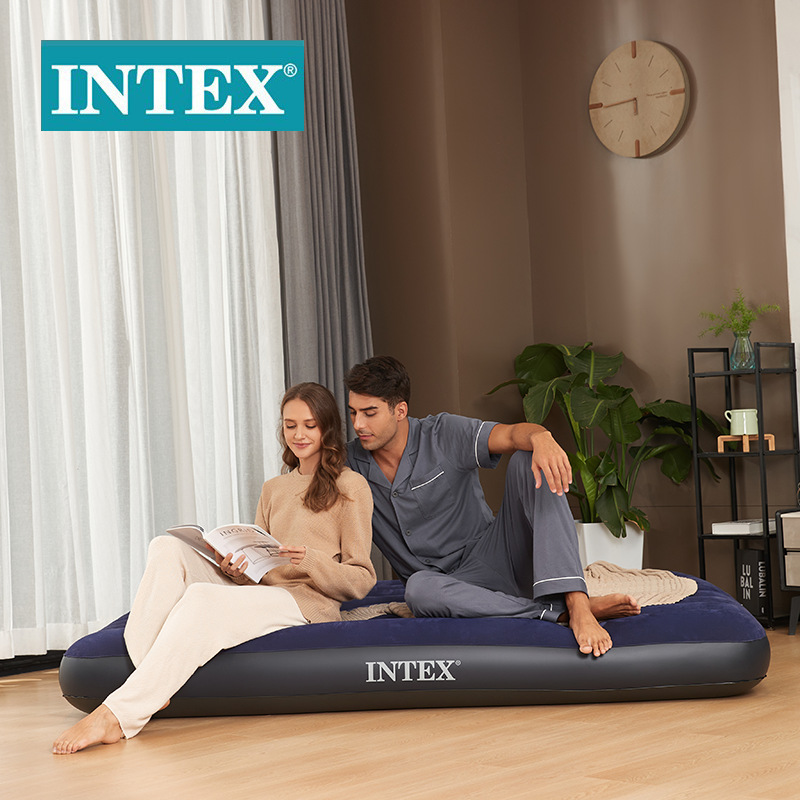 INTEX 64759 Outdoor camping flocking line air bed Inflatable mattress for export car inflatable bed pic 2