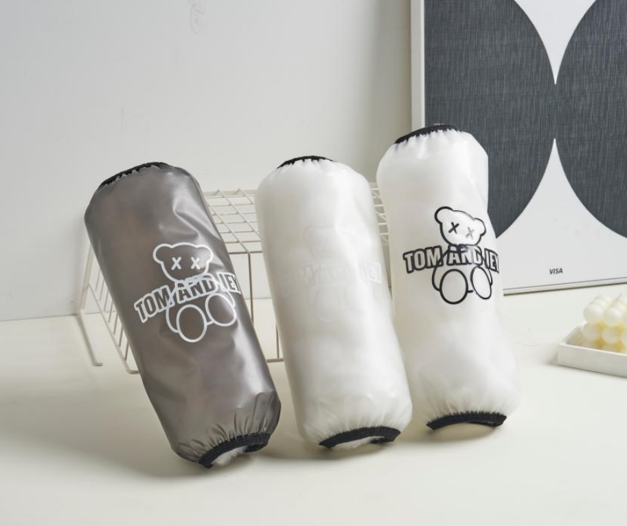 G33-1831短款袖套水晶涤纶袖套卡通字母袖套绣花袖套保暖防污袖套