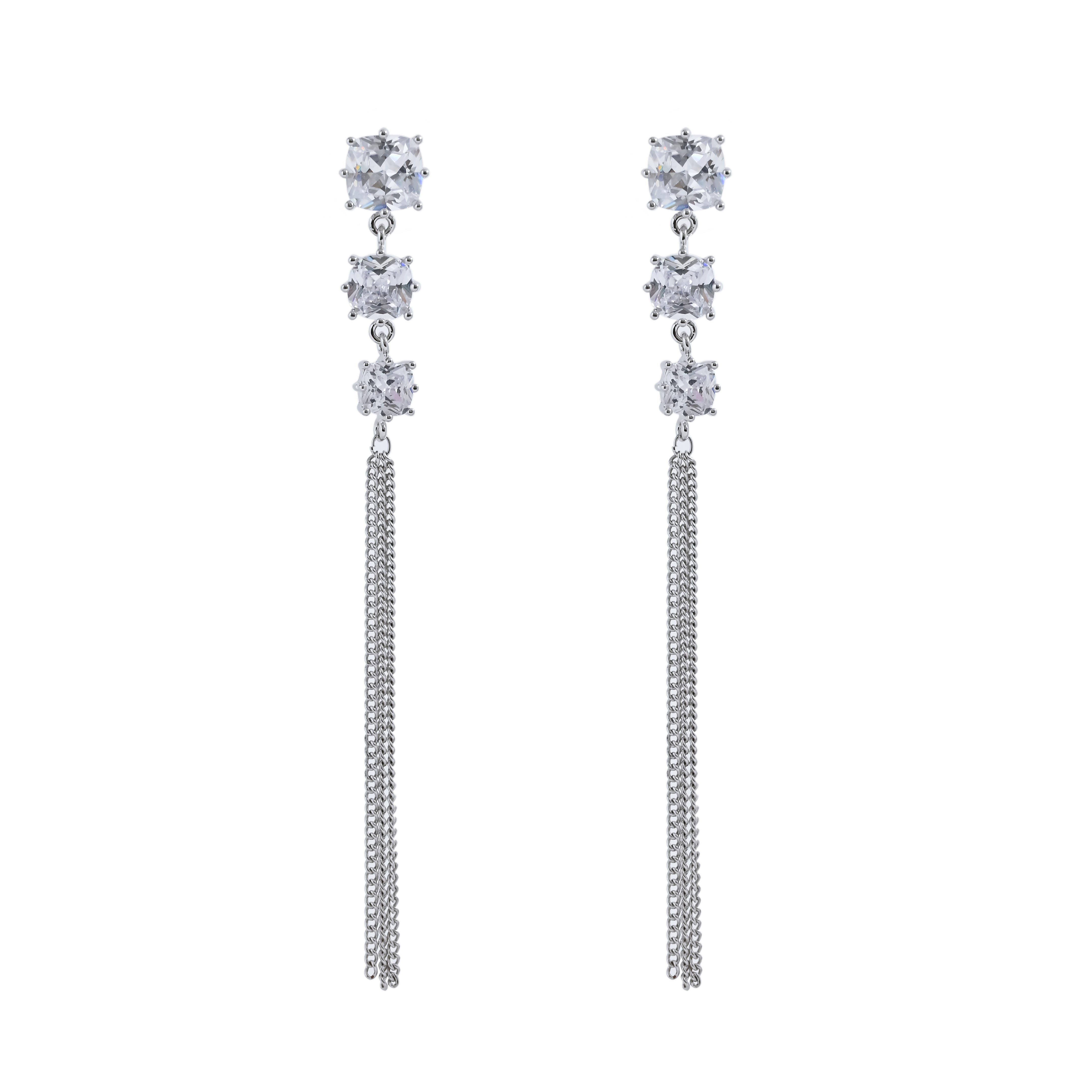 Exquisite and light luxury copper plated with real gold and set with zircon 925 silver needle, luxurious design and fashionable stud earrings details Picture