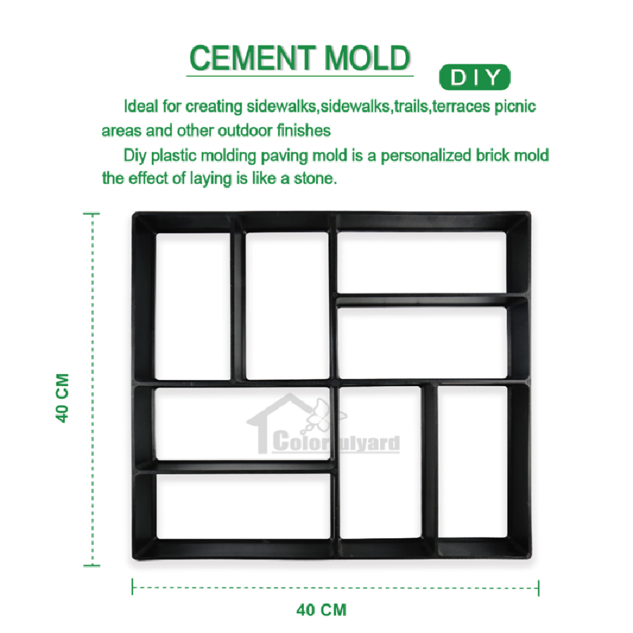 水泥砖模具/DIY景观路铺路模具/地砖压花印花模具/CEMENT MOLD详情4