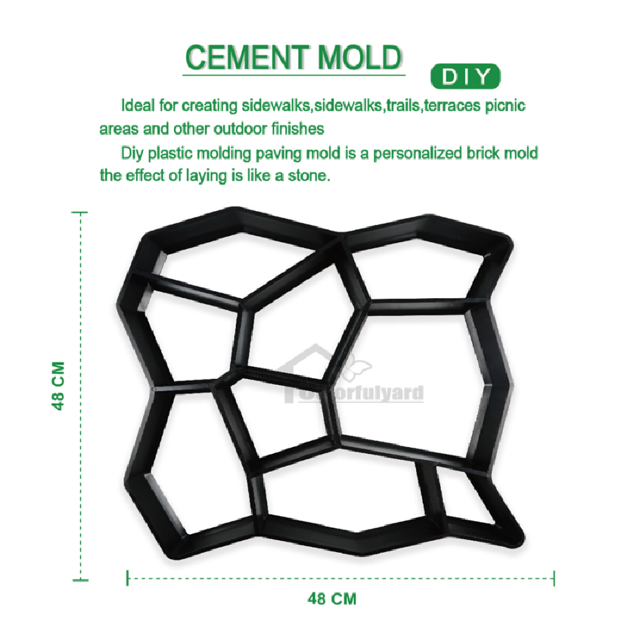 水泥砖模具/地砖压花印花模具/DIY景观路铺路模具/CEMENT  MOLD详情4