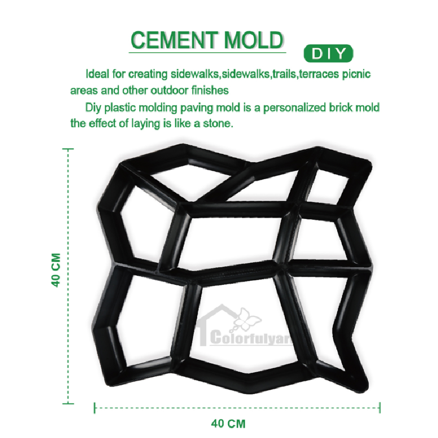 水泥砖模具/地砖压花印花模具/DIY景观路铺路模具/ CEMENT  MOLD详情4