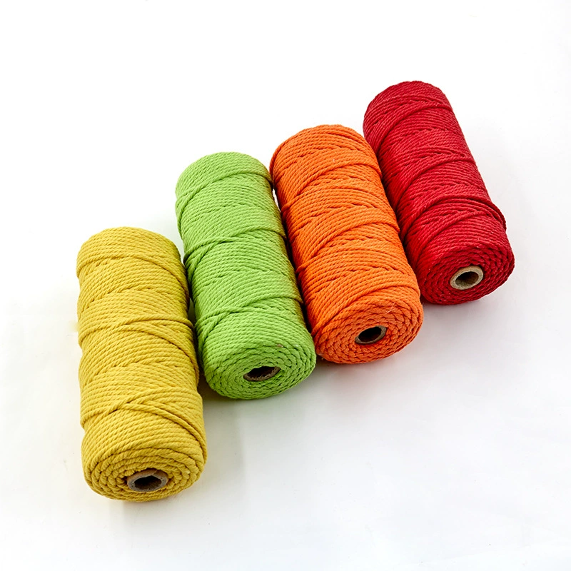 Cordón de algodón de 3mm color tapicería DIY hecho a mano cordón trenzado atado atado cordón decorativo cordón de boca cordón de etiqueta cordón de algodón Specification image