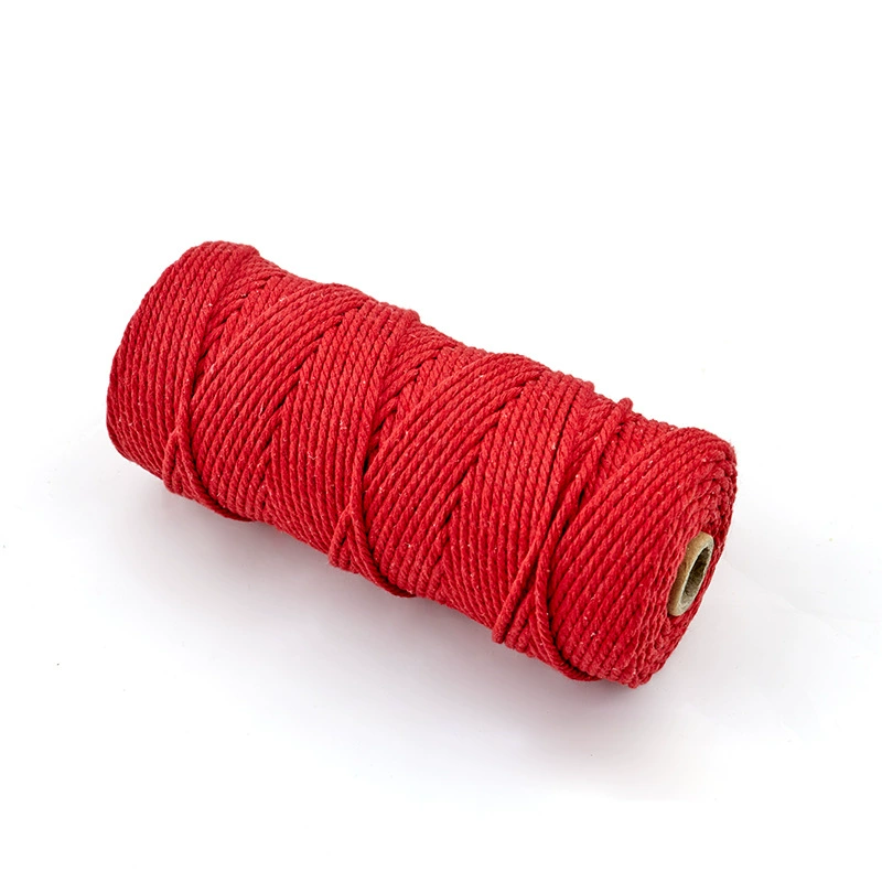 Cordón de algodón de 3mm color tapicería DIY hecho a mano cordón trenzado atado atado cordón decorativo cordón de boca cordón de etiqueta cordón de algodón Item Picture
