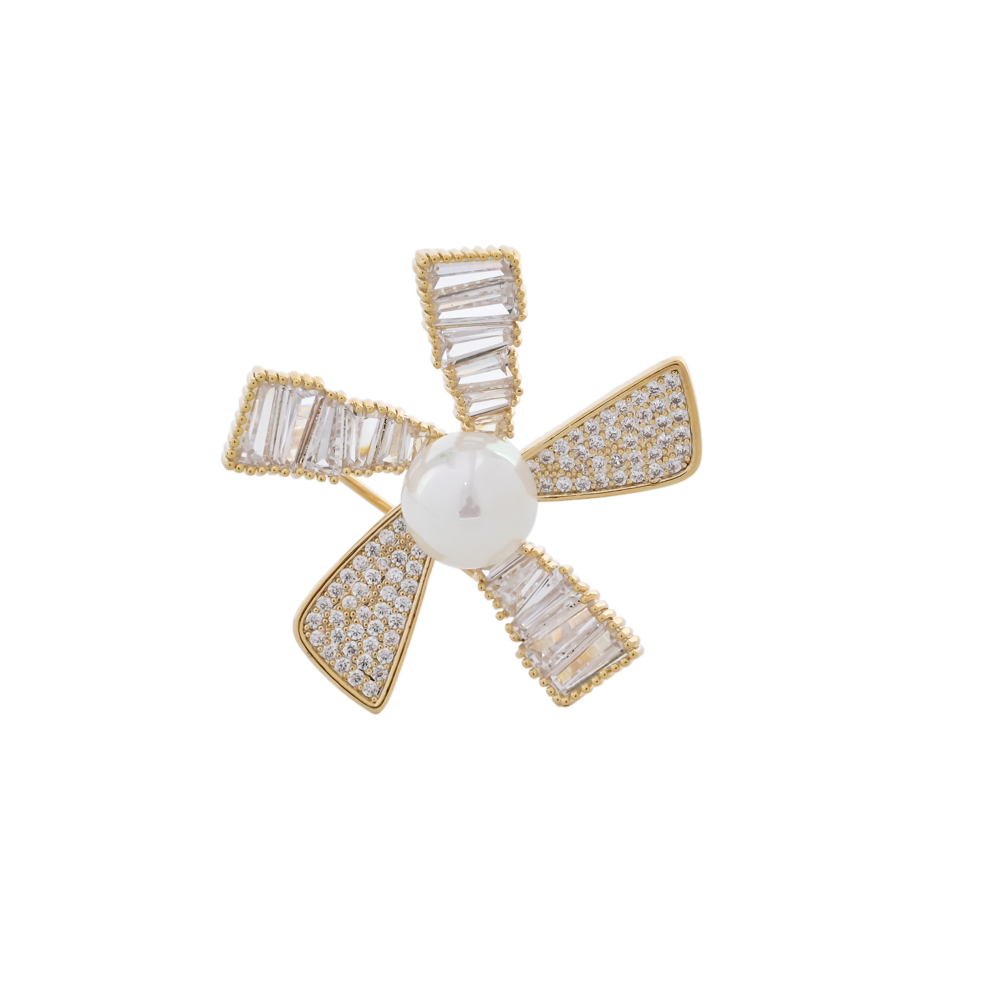 Xuhui brand copper-plated real gold inlaid zircon bicycle personalized brooch, windmill decoration, fashionable and versatile brooch accessories, multiple women's styles to choose from details Picture