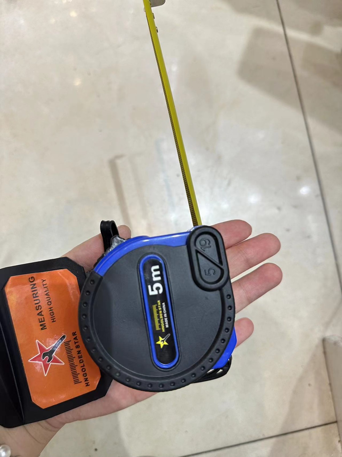 黑蓝色不锈钢卷尺7.5m25