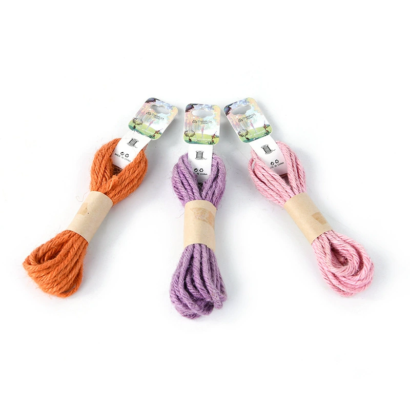 Cordón de cáñamo colorido DIY hecho a mano cordón de cáñamo grueso color tejido decoración caja de regalo 3,mm*5m Specification image