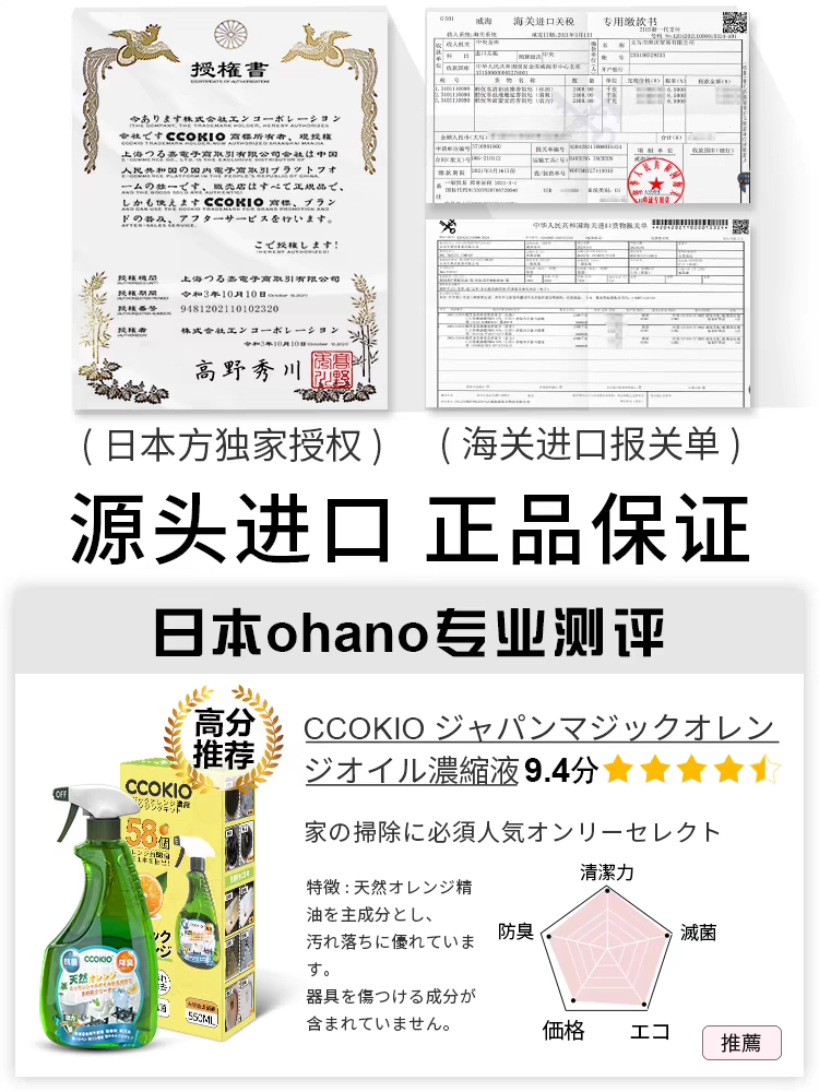 Japanese CCOKIO imported multi-functional cleaner, universal wall and bathroom cleaning liquid for household cleaning detail image 5