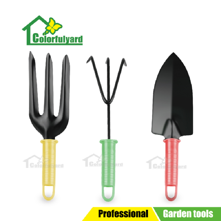 花园铲工具三件套/锄头/花铲/草耙/三叉耙/GARDEN TOOLS