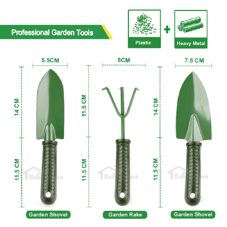 园林耙/花园铲工具三件套/锄头/花铲/草耙/三叉耙/GARDEN TOOLS详情6