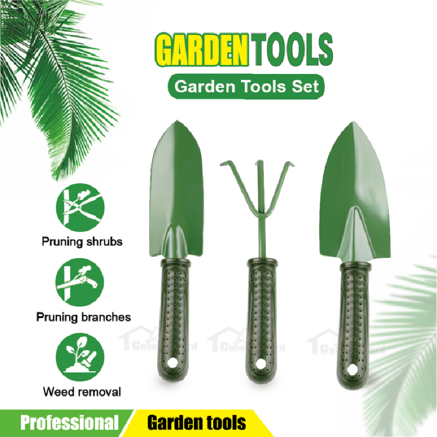 园林耙/花园铲工具三件套/锄头/花铲/草耙/三叉耙/GARDEN TOOLS详情2