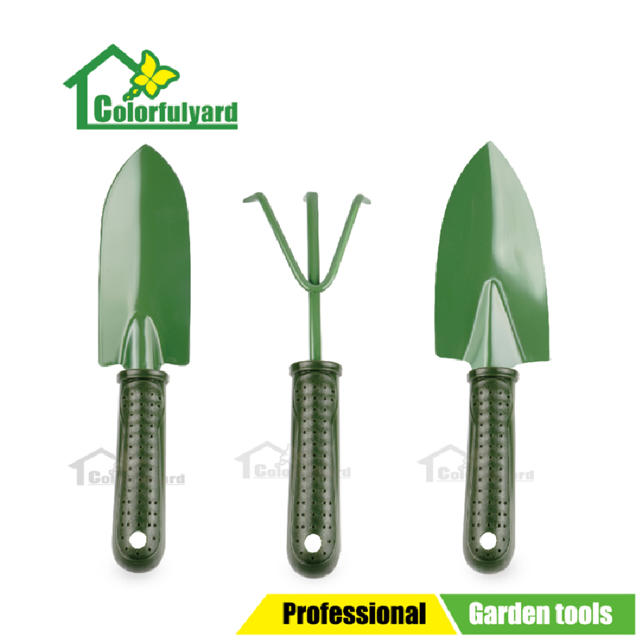 园林耙/花园铲工具三件套/锄头/花铲/草耙/三叉耙/GARDEN TOOLS