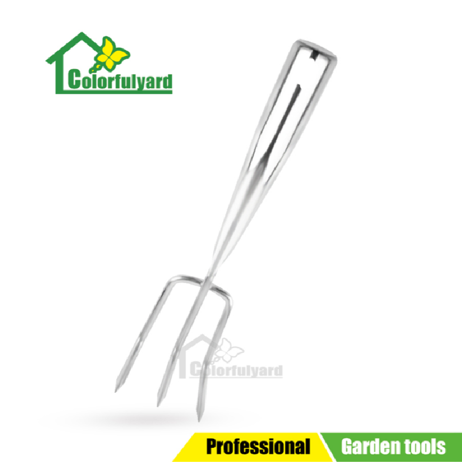 不锈钢三叉耙/园林耙/两用锄头/起苗器/三叉铲/GARDEN TOOLS