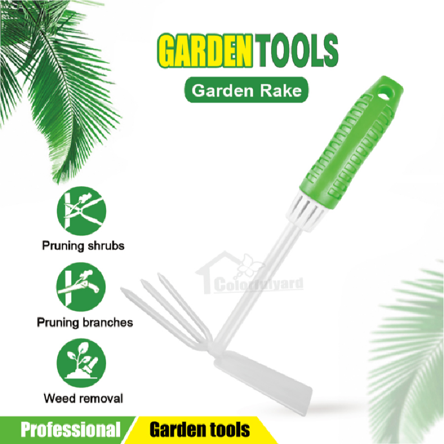 园林草耙/两用耙/ 除草锄头/草耙/三叉耙/松土铲/GARDEN TOOLS详情2