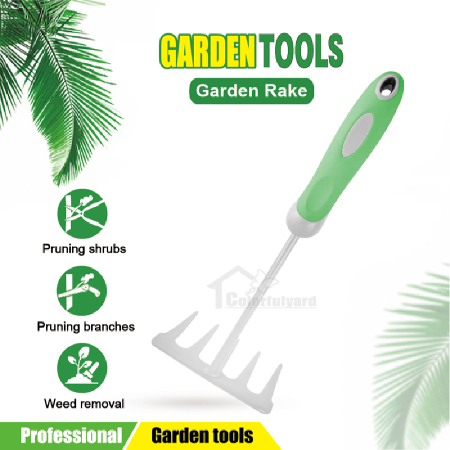 五齿耙/枯叶草耙/松土耙/花园铲/锄头/草耙/三叉耙/GARDEN TOOLS详情2