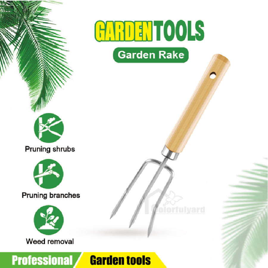 园林三叉铲/不锈钢花园铲/锄头/花铲/起苗铲/移植铲/GARDEN TOOLS详情2