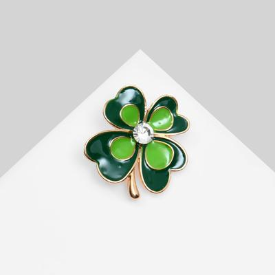 外贸爆款，四叶草滴油胸针。