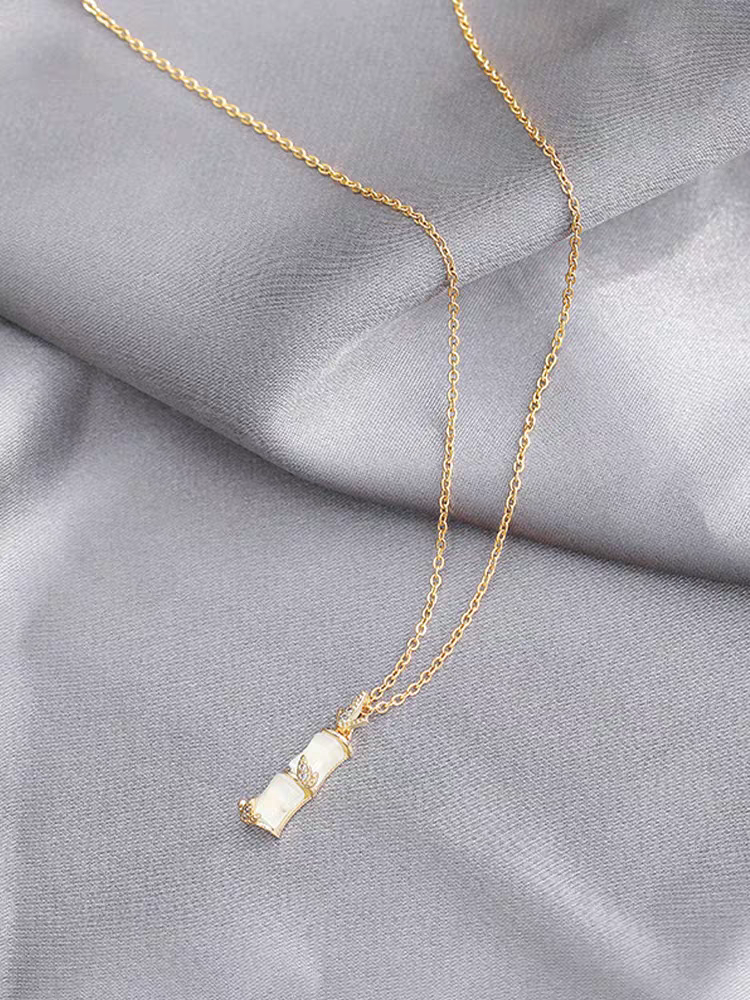 欣艾恋548精致可爱小巧竹节项链女小众设计锁骨链详情图4