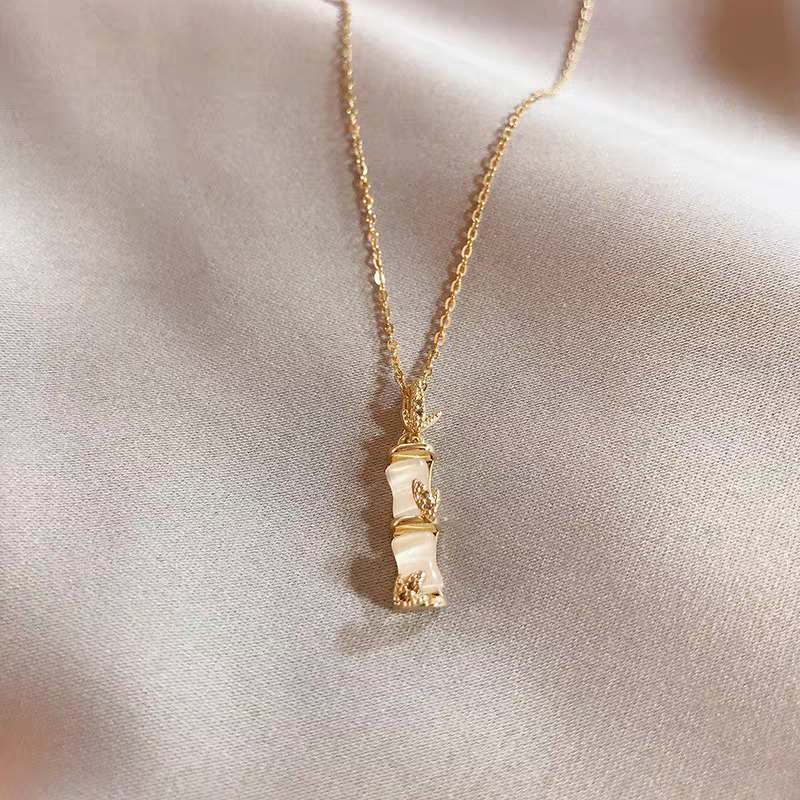 欣艾恋548精致可爱小巧竹节项链女小众设计锁骨链图