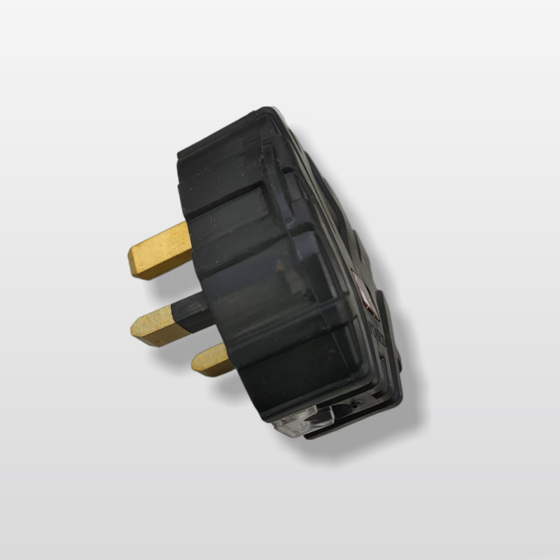 Productos electrónicos enchufe de material plástico negro americano con luz indicadora Item Picture