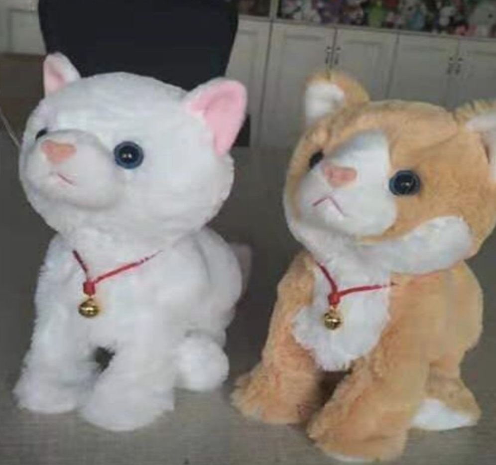智能猫 仿真动物儿童玩具唱歌+摇尾巴+走路+智能对话手办儿童玩具