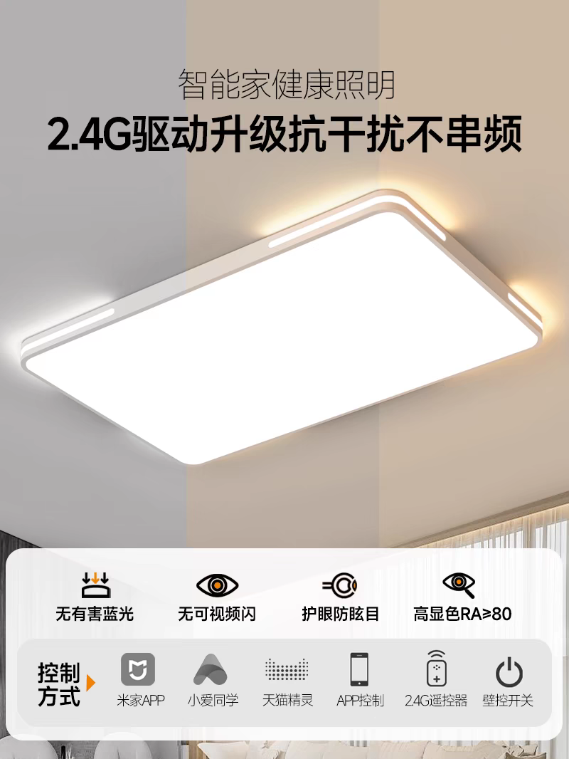 led吸顶灯/客厅灯/灯具/吸顶灯/发光装饰串产品图