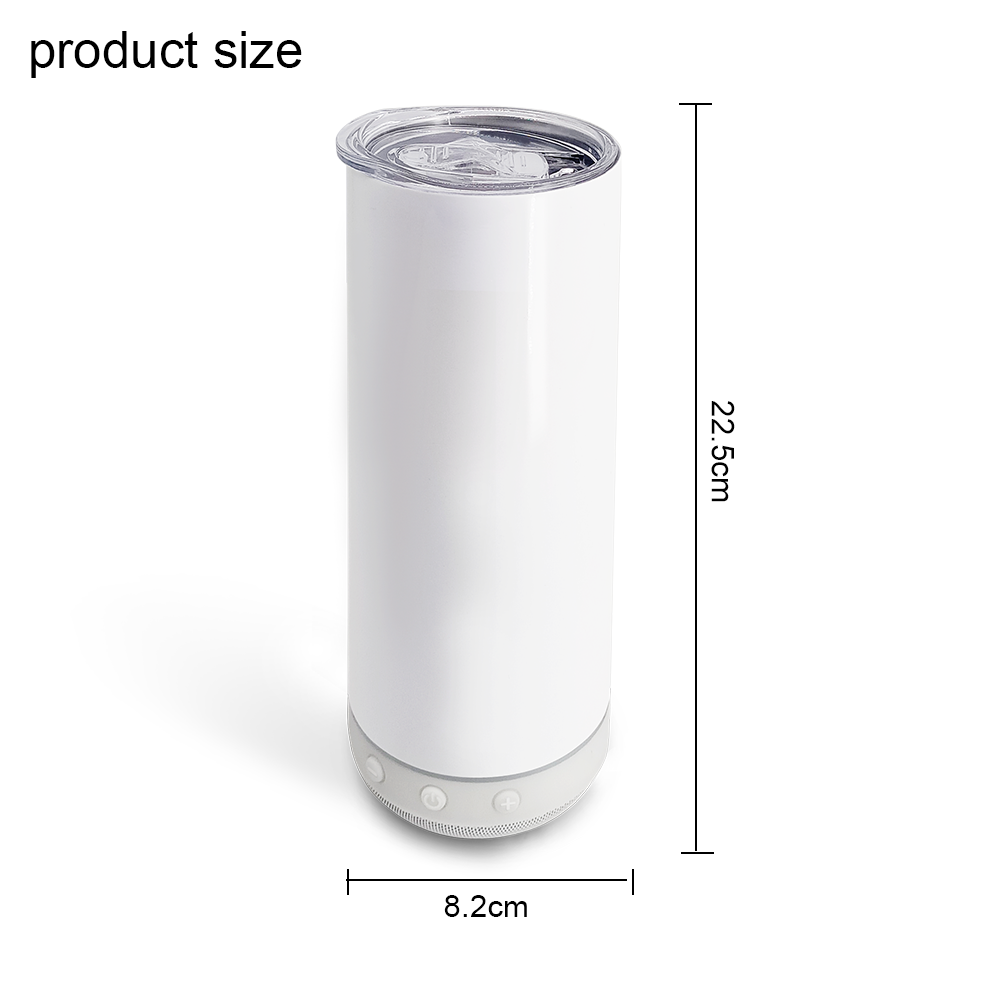 New heat transfer car Bluetooth audio cup, double-layer straight cup, 304 stainless steel insulated cup Item Picture