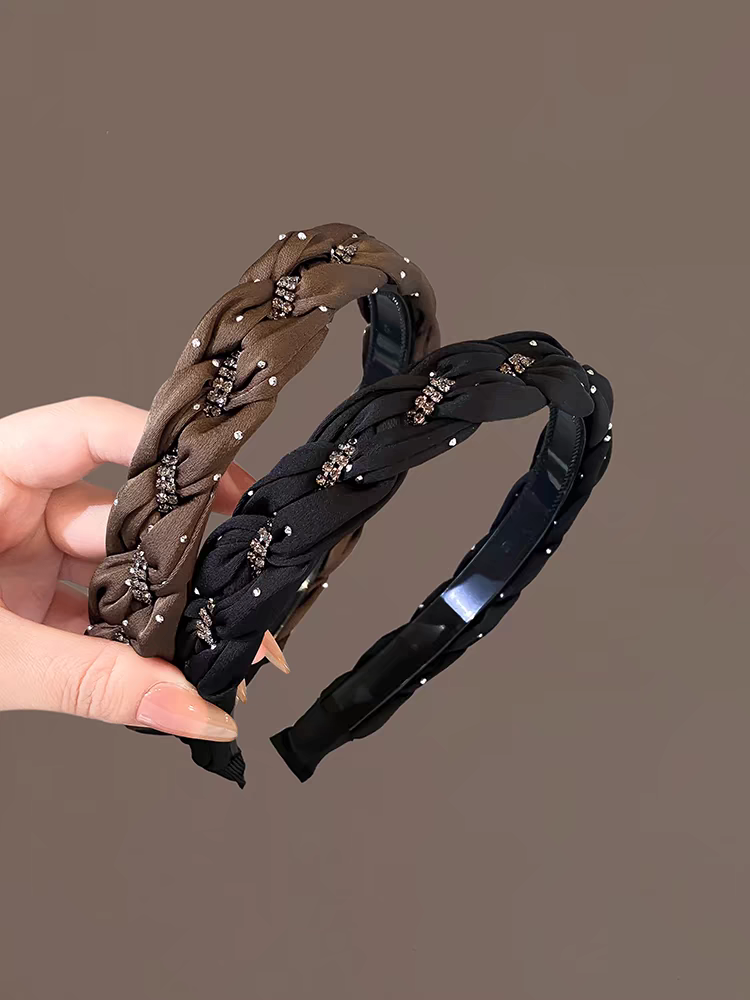 Retro and fashionable new hairpins and headbands for women with high heads, versatile for going out, wide-brimmed hair ties and headwear, face-washing headbands, children's fabric headwear, Chinese-style headwear Item Picture