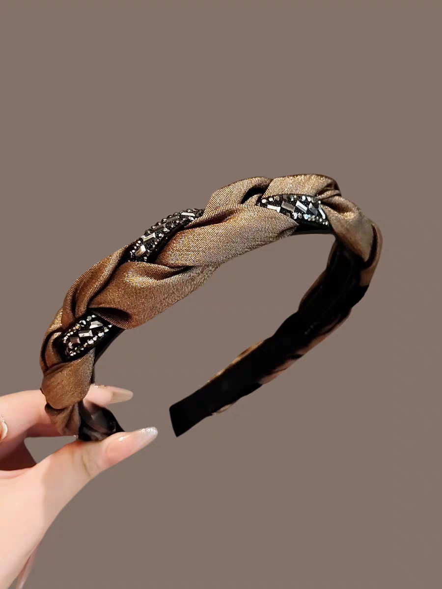 Retro and fashionable new hairpins and headbands for women with high heads, versatile for going out, wide-brimmed hair ties and headwear, face-washing headbands, children's fabric headwear, Chinese-style headwear Specification image