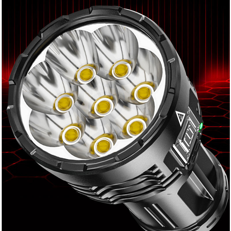 八核手电筒强光可充电高亮小特种兵户外多功能led远射灯手电筒