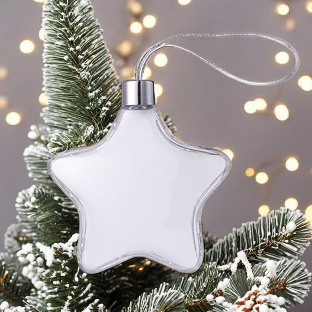 新款热转印圣诞挂件装饰 圣诞节DIY装饰礼品空白圣诞塑料挂件