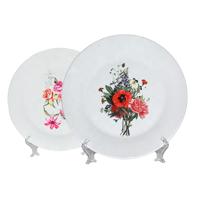 Ceramic plates for home use, commemorative art, heat transfer printing, DIY plates, custom patterns, photos, logos, white decorative ceramic plates Item Picture