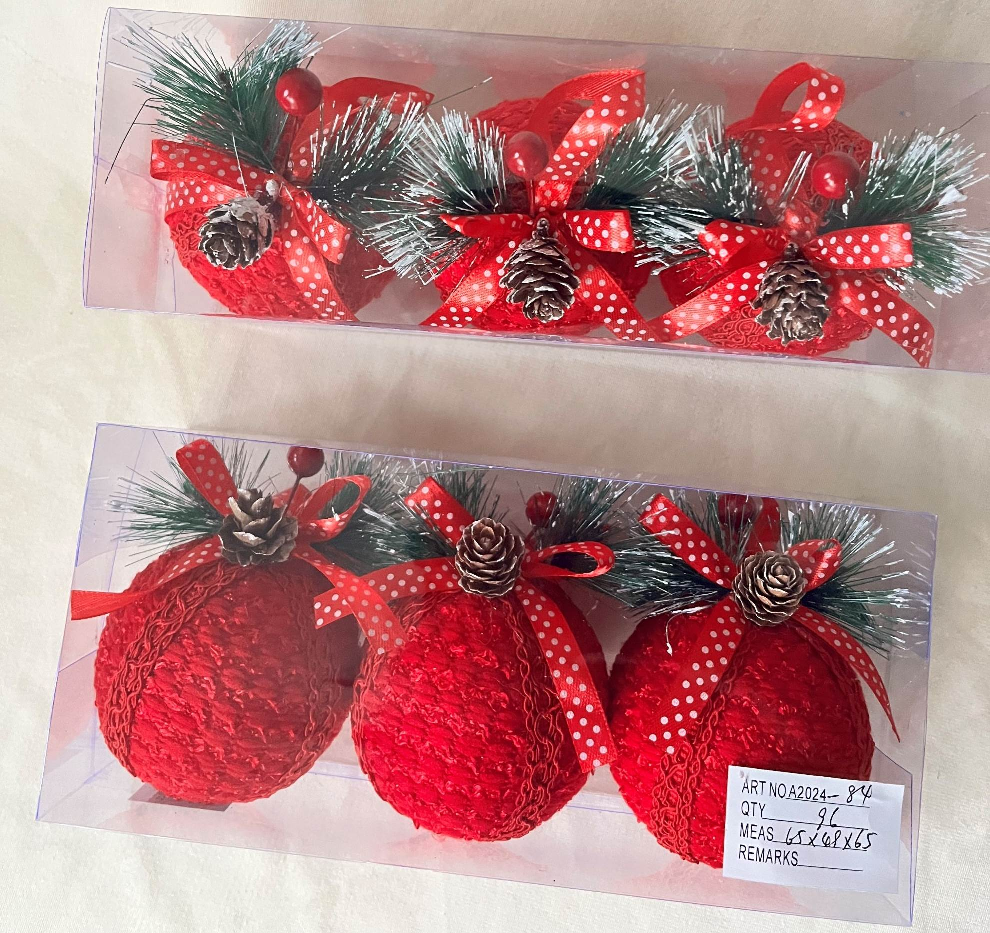 8cm圣诞树，pvc盒3个装，圣诞配件圣诞装饰品圣诞帽圣诞节圣诞产品图