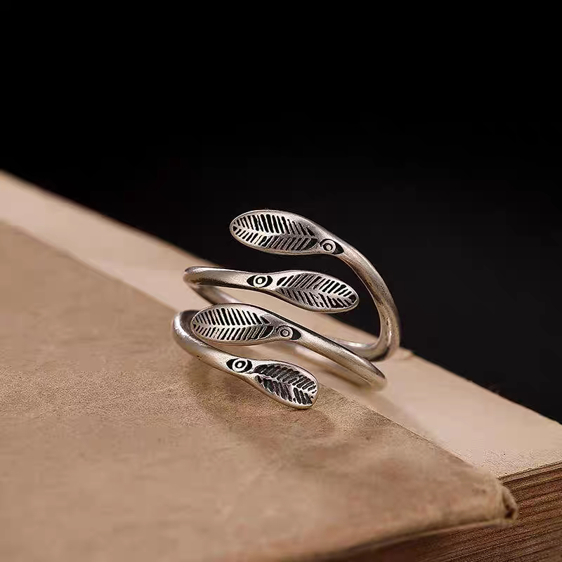 高级感不掉色男戒925银戒指女简约轻奢小众食指戒时尚复古指环潮戒指产品图