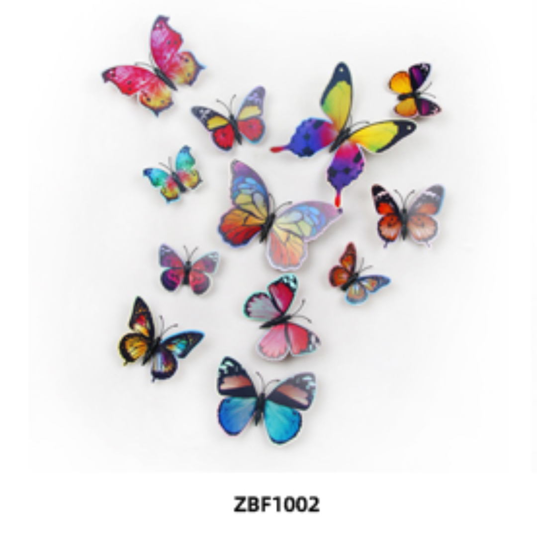 PET single-layer simulated butterfly magnetic attraction 3D stereoscopic garden butterfly decoration for living room, bedroom and home decoration Application Scenario