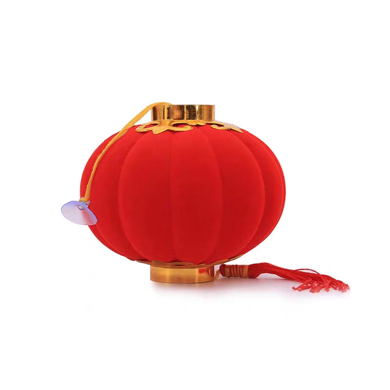 大红植绒小灯笼春节盆景装饰结婚布置户外装饰灯笼灯笼详情图9