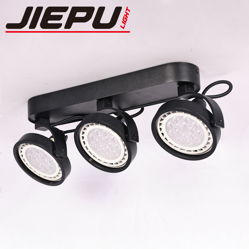 ES111 succión top concentrador downlight 3 cabezas lijado negro lijado blanco