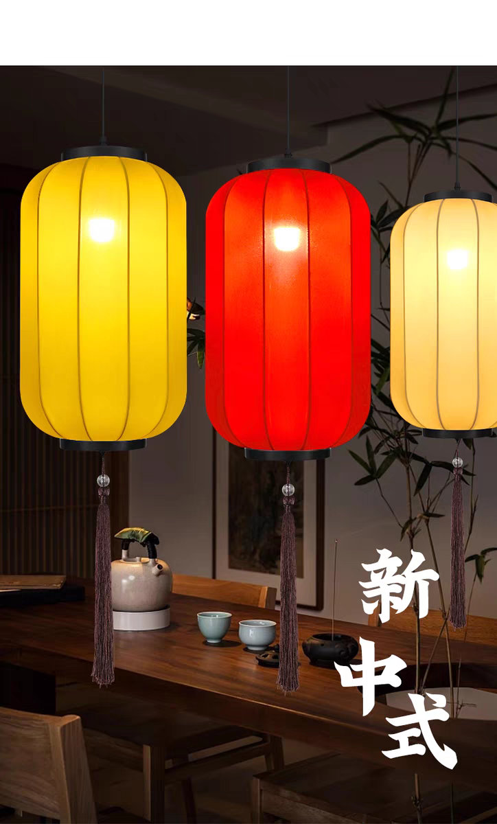 Lanterns, chandeliers, new Chinese-style fabric restaurants, hot pot restaurants, a series of outdoor Chinese-style lamps, antique lamps, decorative cultural and creative products detail image 4