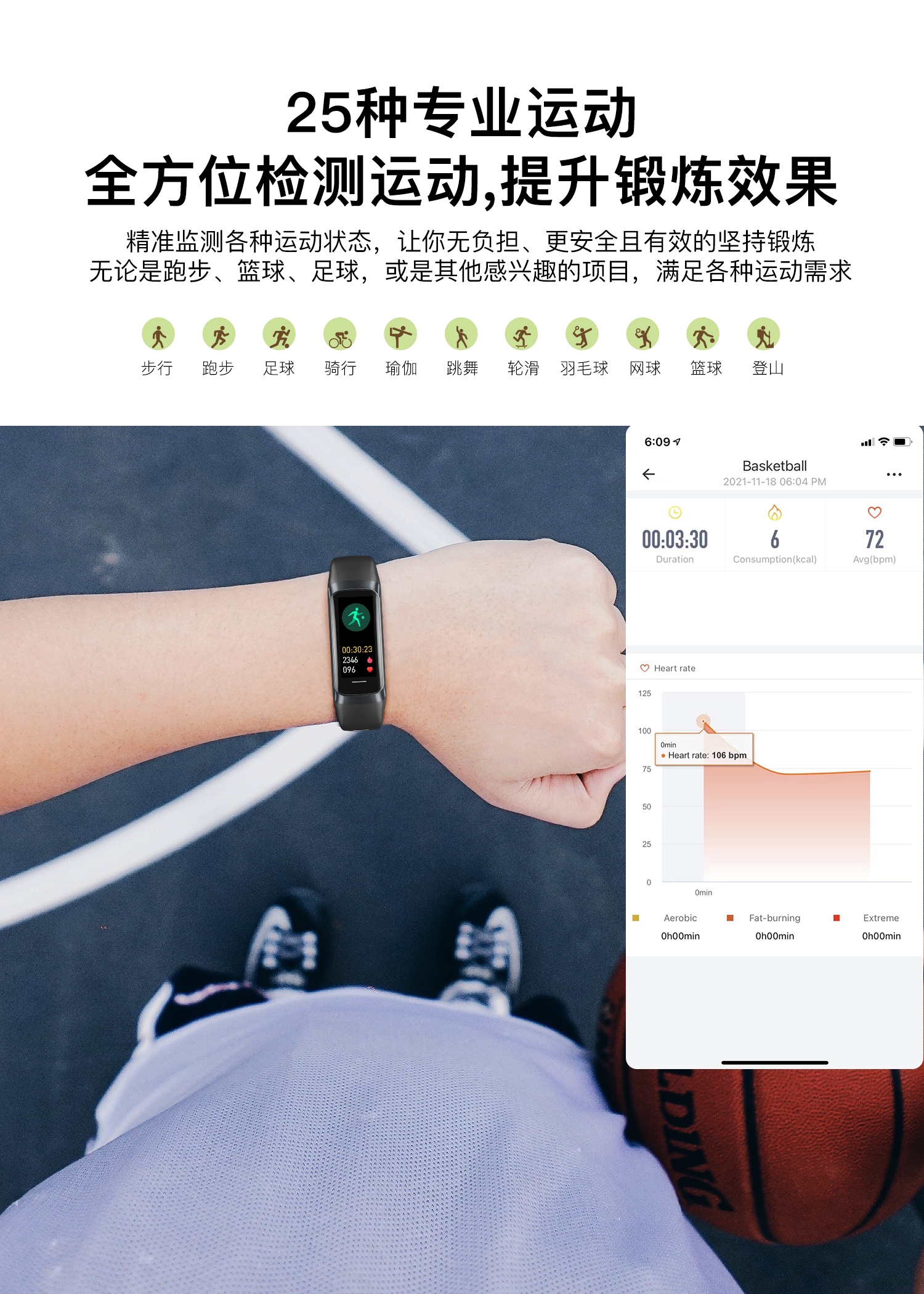 aima艾玛AIMA 高精度血压风险评估心率手环智能24小时动态血氧健康体温睡眠监测运动跑步测量仪心电老年人男女手表详情6