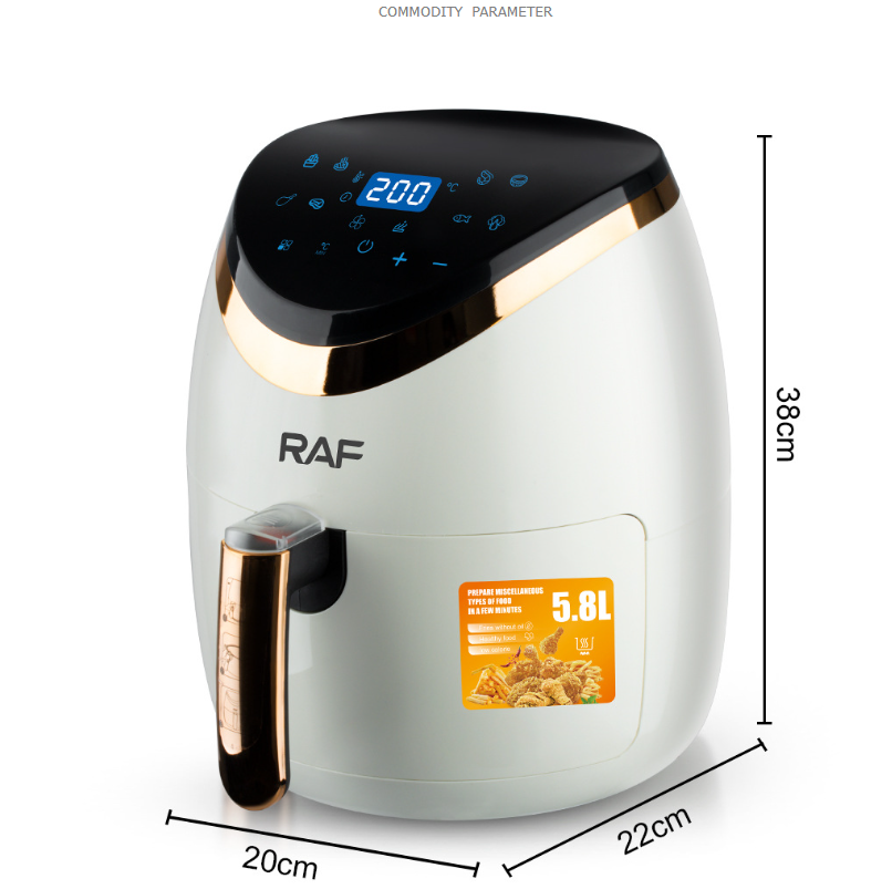 RAF European and American standard cross-border smart touch air fryer 5.8L large capacity household fully automatic smart multi-functional pic 2