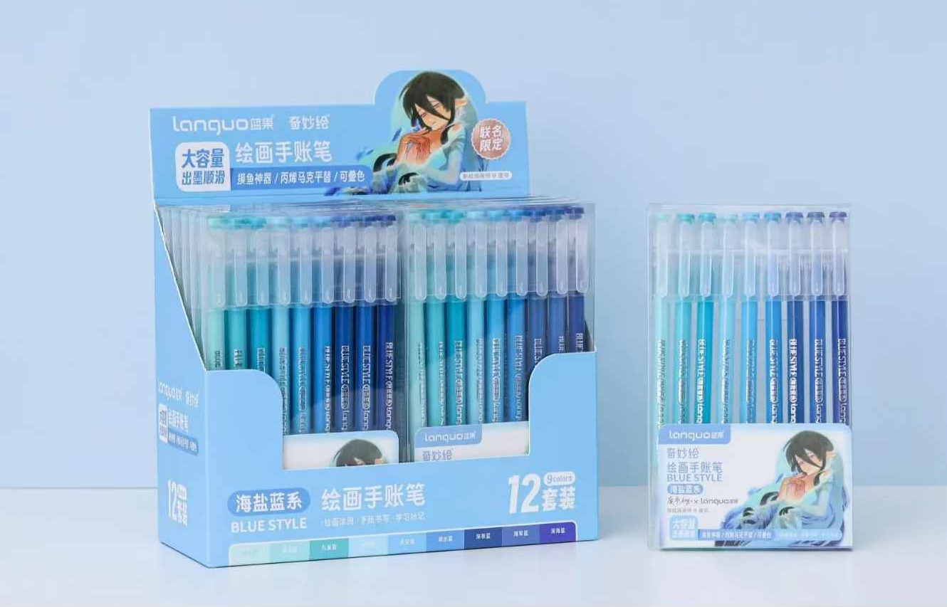 串珠笔/圆珠笔/简易笔/多色笔学生可爱/个性笔搞怪白底实物图