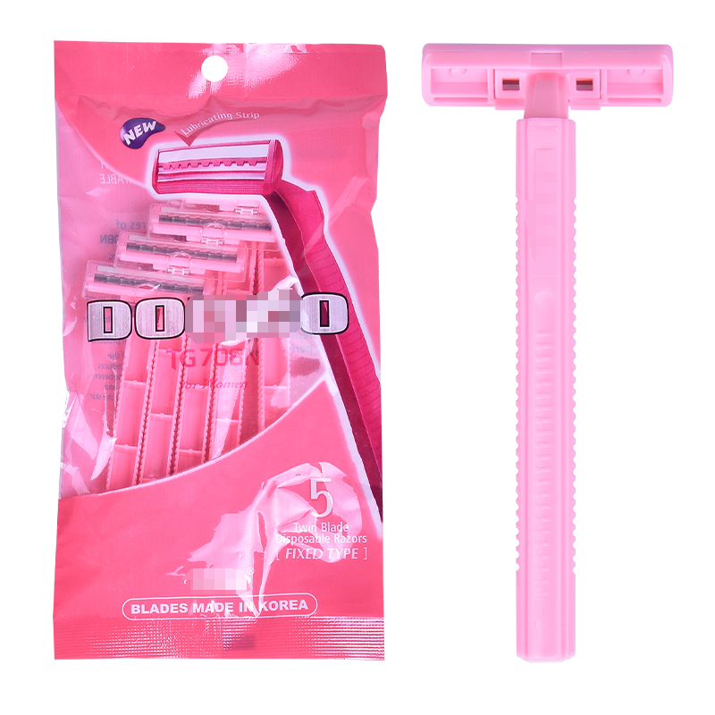 DAROCO factory's best-selling, affordable and high-quality disposable stainless steel blade shavers, 5 pieces per pack, manual safety ladies' shaving knives