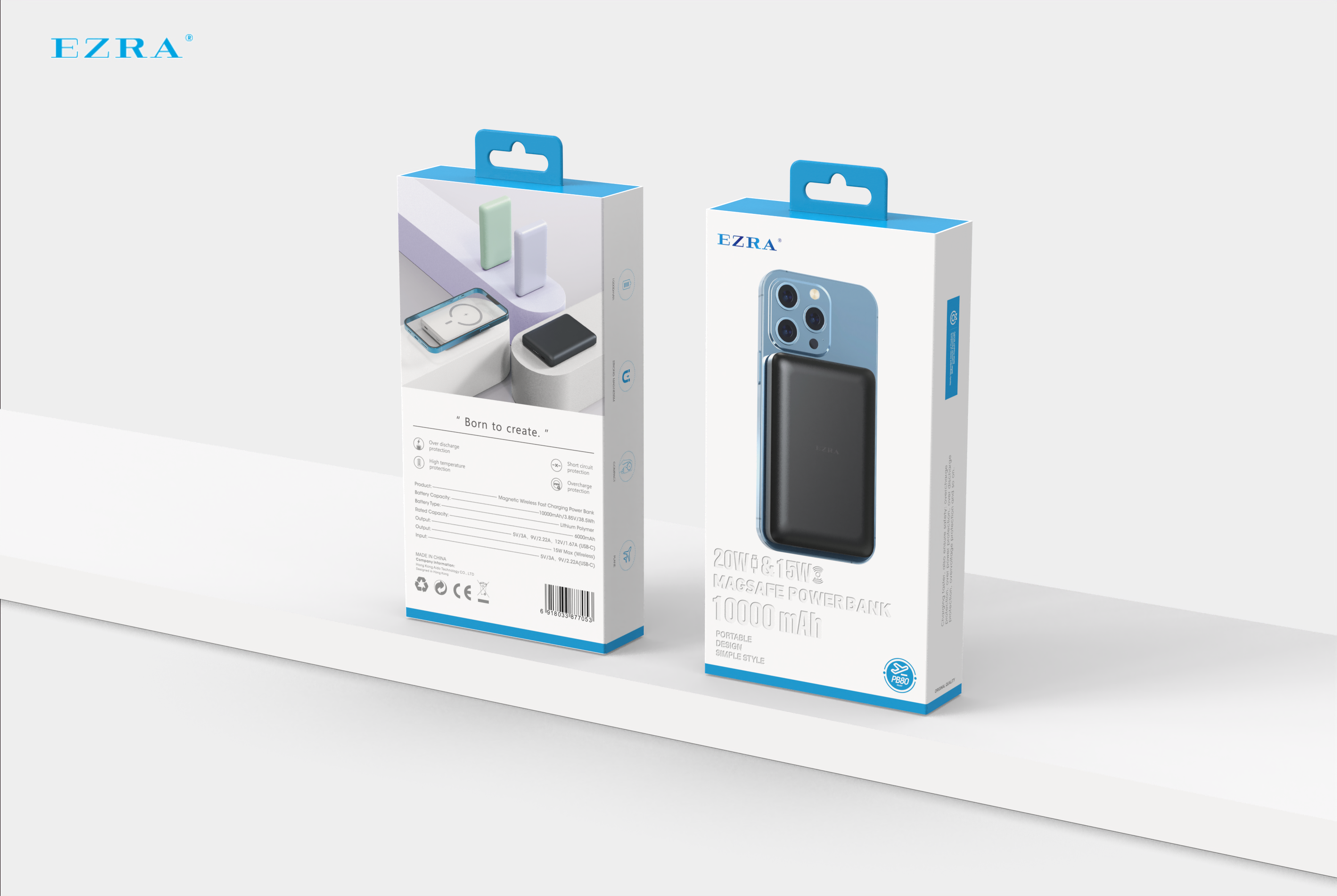 Ezra Cross-Border Portable Smart Fast Charger Mobile Power Supply Pb80 details Picture
