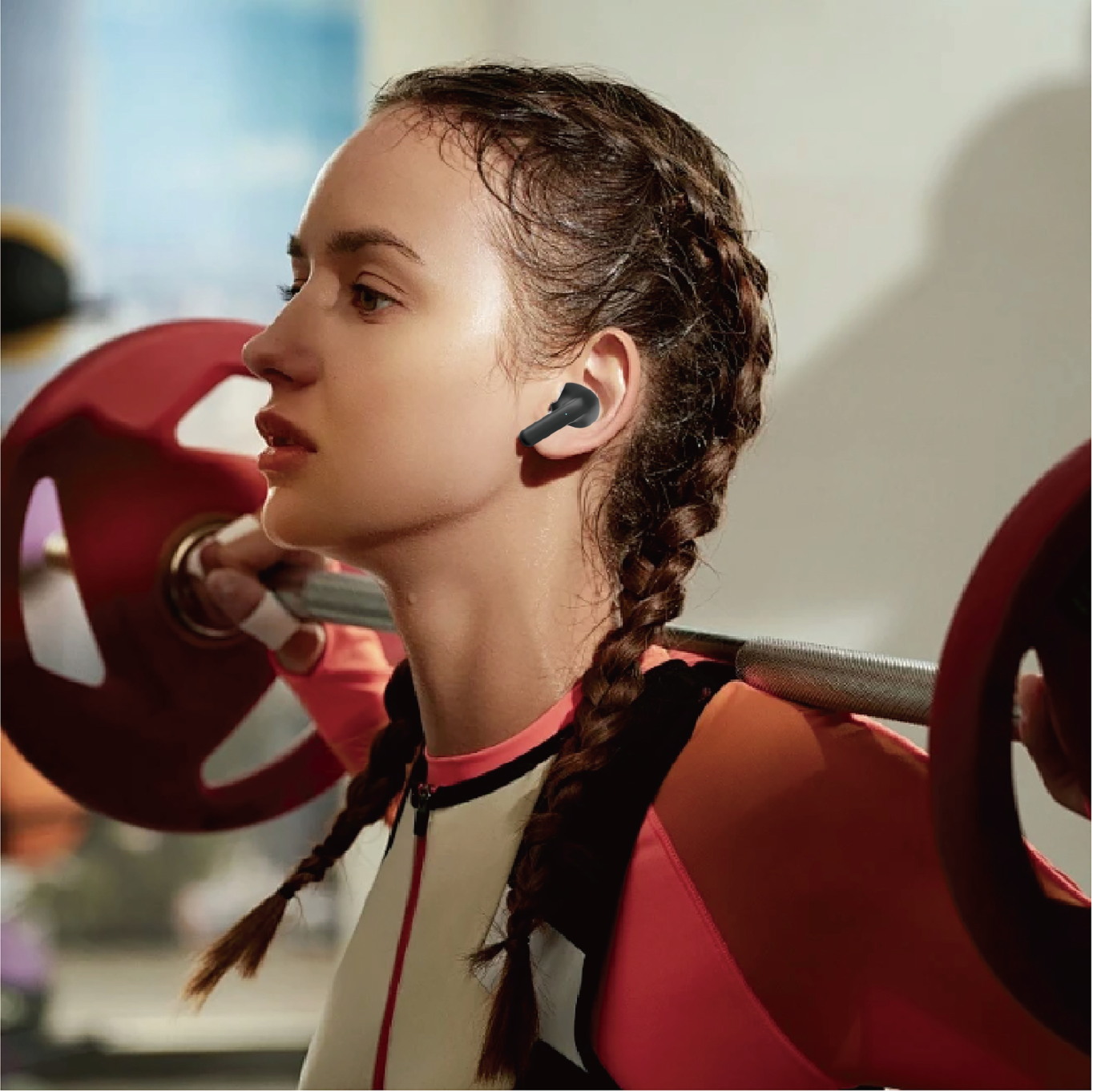 EZRA Cross-border TWS58 in-ear semi-in-ear Bluetooth headset High fidelity sound touch operation sports waterproof headset details Picture